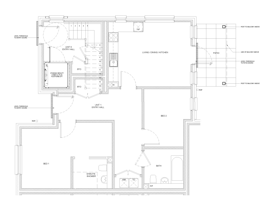 Two bedroom apartment plan